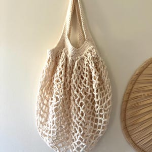 Cotton crochet net bag