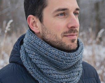 Snood, stickad ullhalsduk