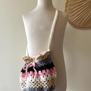 Crochet wool handbag