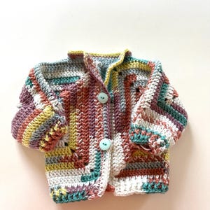 Crochet baby cardigan vest