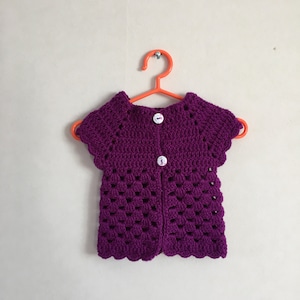 Baby cardigan crochet knit