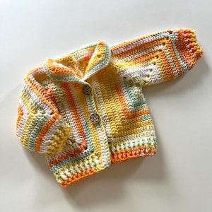 Crochet baby cardigan vest