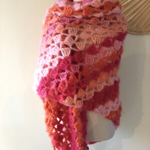 Crochet wool knitted shawl