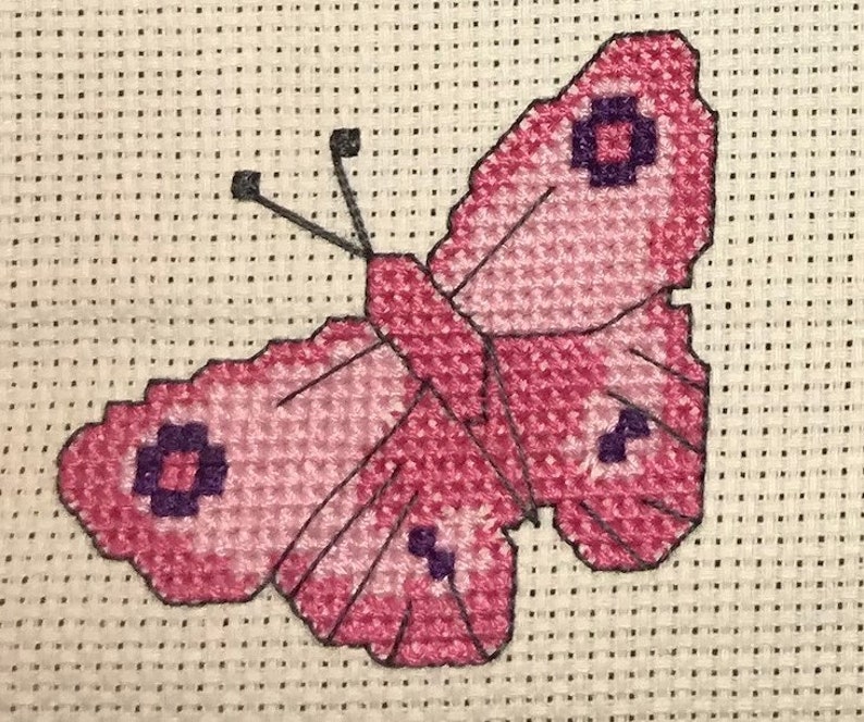 Instant Digital Downloadable PDF Your Wings Were Ready But My Heart Was Not Counted Cross Stitch Pattern with Butterflies