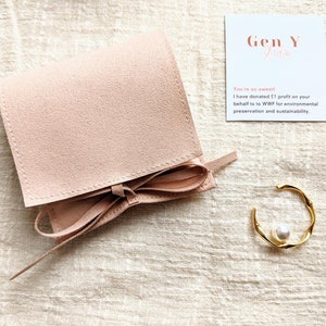 Jewelry Gift Pouch | Handmade Vegan Jewelry Bag | Jewelry storage | Rose Gold Gift Bag