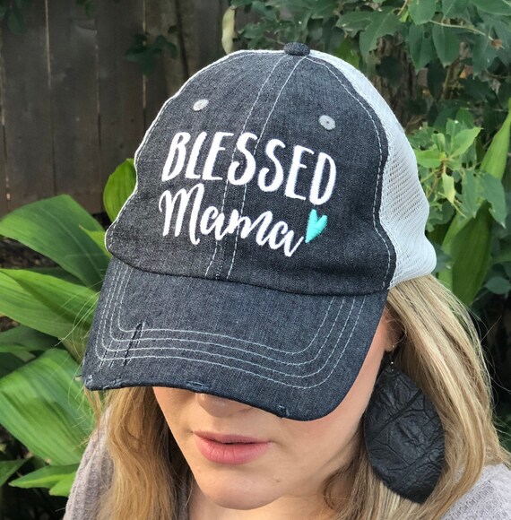 Blessed Mama Baseball Cap Adjustable Blessed Mama Baseball Cap Women Men Hat Truck  main image 4