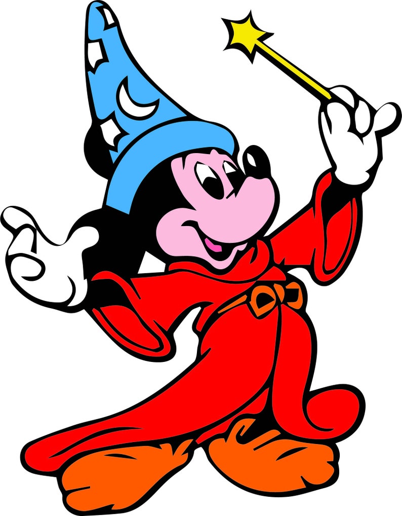 Sorcerer Mickey SVG file | Etsy