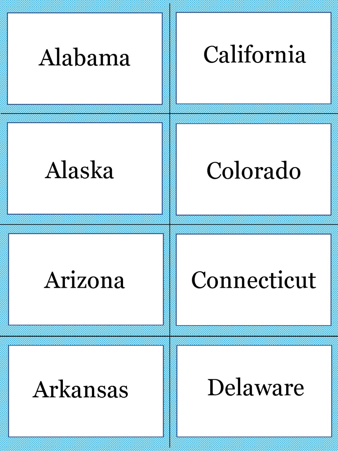 US States and Capitals Flashcards Etsy Hong Kong