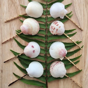 Handpicked Scallop Seashell Hair Bobby Pin, Boho Beach Prom, Music Festival Fashion - Perfect Gift for Bridesmaids