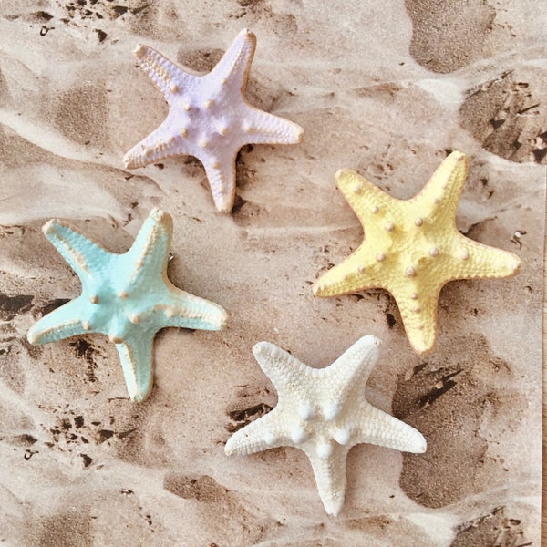 Hand-Painted Real Starfish Hair Clip - Beach Accessory for Mermaid Costume and Festival Fashion - Perfect Gift