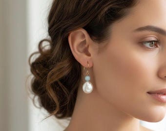 Orecchini A Clip Philip Jones – Pietra Portafortuna Dicembre Turchese Con Cristalli Zircondia® - 3