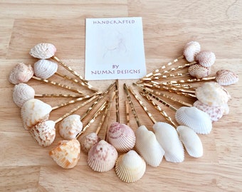 Small Seashell Hair Bobby Pins, Handpicked in the Wild, Music Festival Fashion Hair Accessory, Hippie, Boho, Beach Cottage Vacation Style