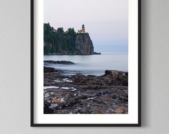 Split Rock Lighthouse Print - Vertical  / Minnesota Lake Superior / Great Lakes Landscape Photography