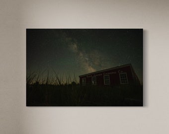 Glen Haven Canning Co. under the Milky Way Print / Astrophotography / Rural Michigan Landscape Photography