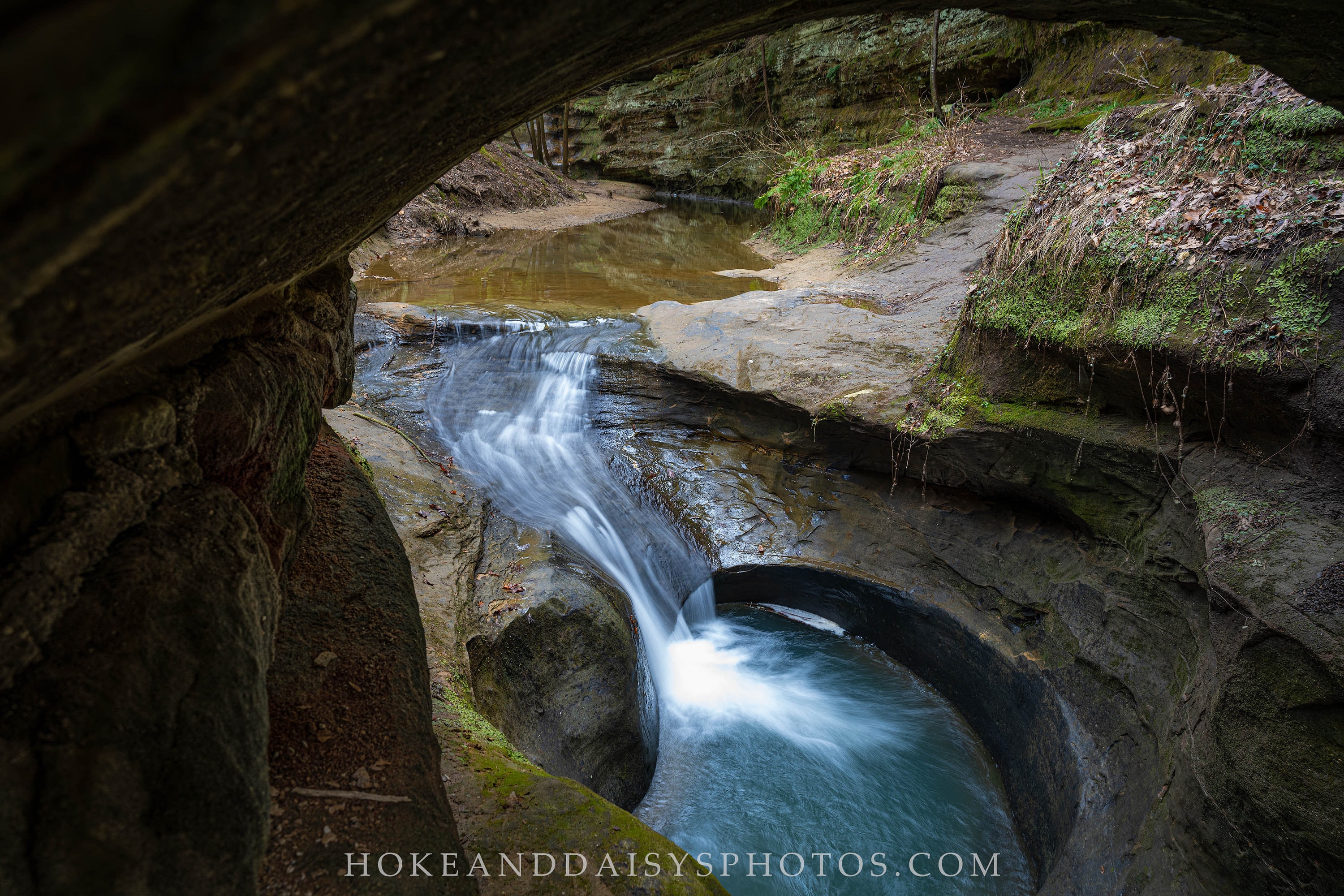 Devil's Bathtub Waterfall Print / Waterfall Art / Hocking Etsy España