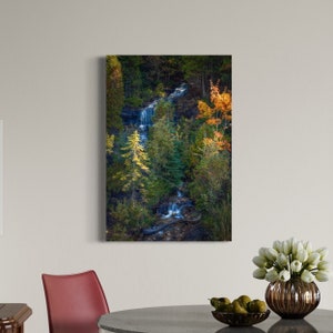 Alger Falls Munising Michigan Landscape Photographic Print / Vertical / Waterfall Art / Lustre Print / Metal Print / Canvas Gallery Wrap