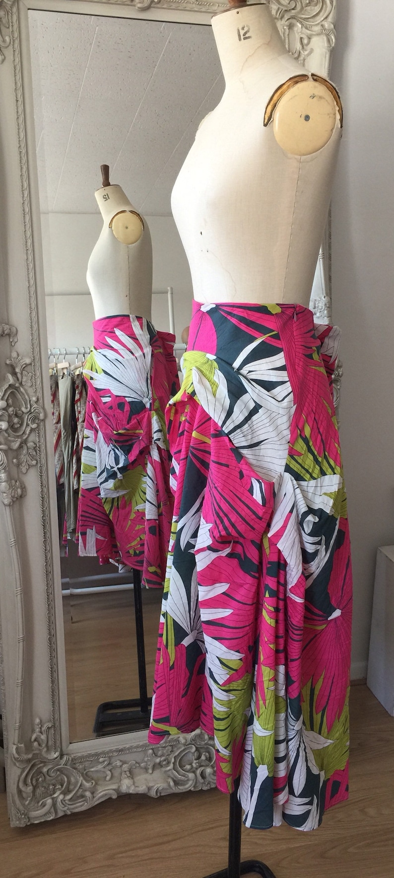 Flamenco style COTTON FLAIR Summer SKIRT Made in United Kingdom