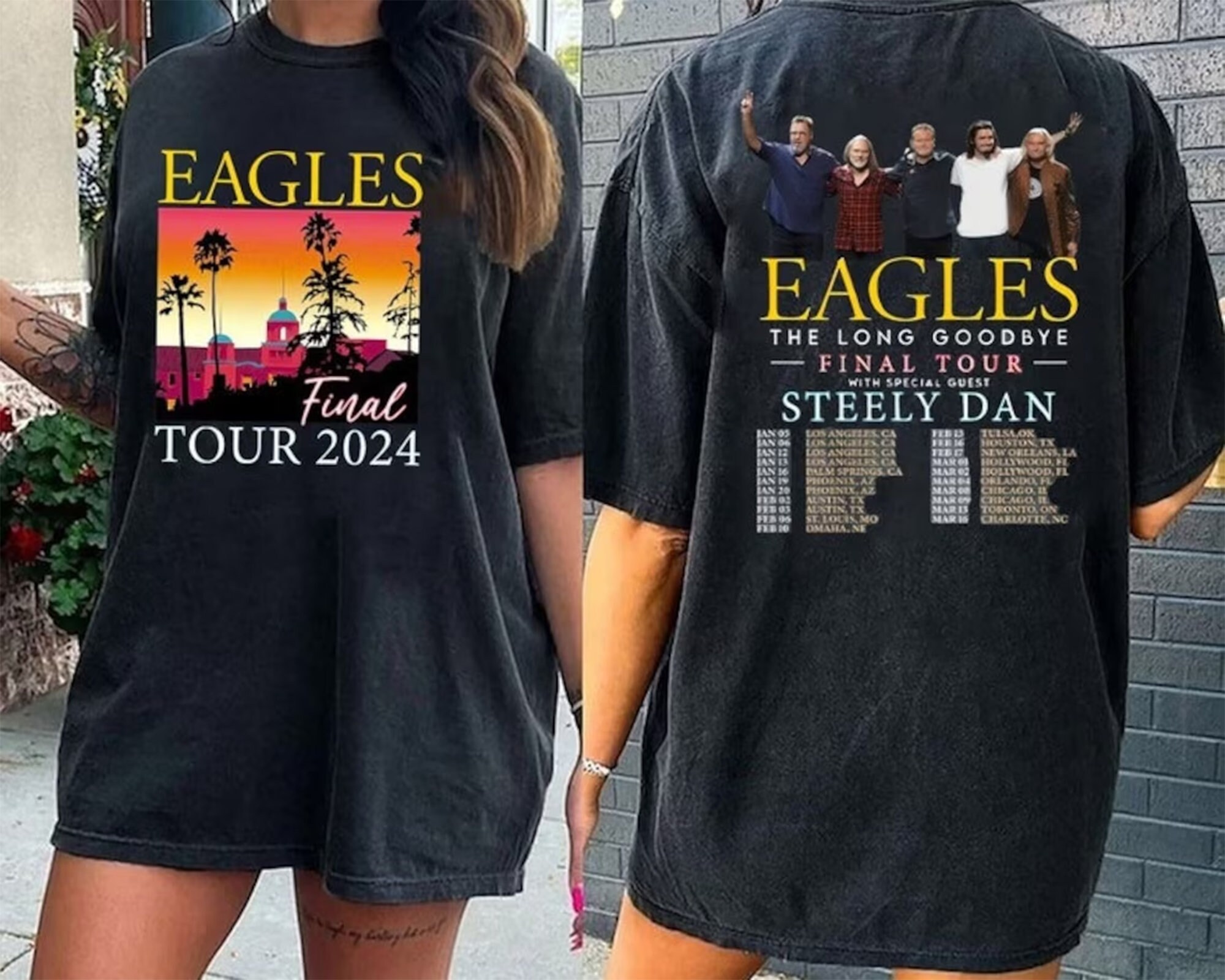 Discover The Eagles The Long Goodbye 2024 Final Tour Shirt, Eagles Band Fan Shirt