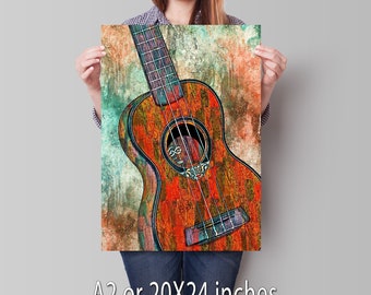 Ukulele Wall Art Etsy