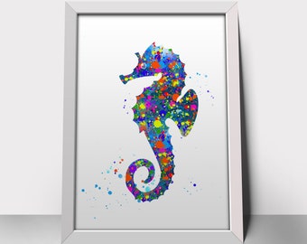 seahorse watercolor Seahorse watercolour print seahorse art seahorse poster poster of seahorse seahorse wall art