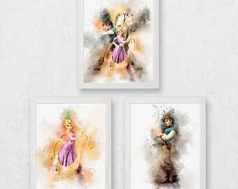 Tangled Art Print Etsy