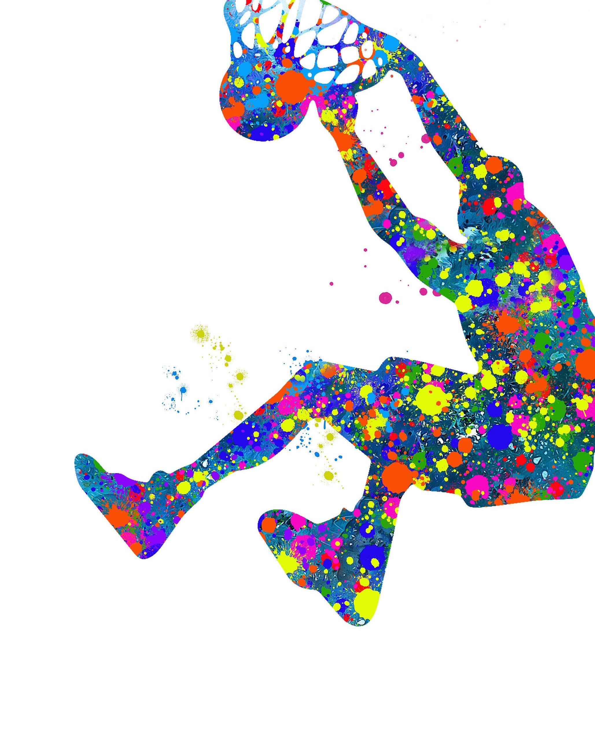 Basketball splash prints basketball poster basketball Etsy