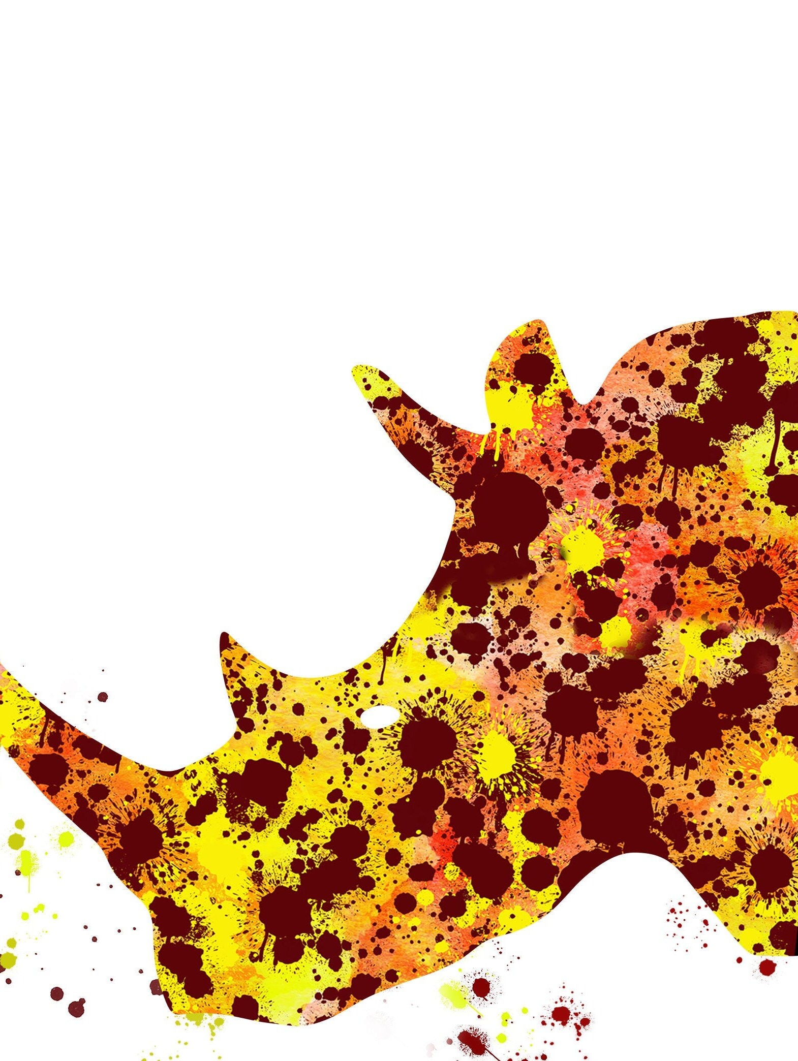 Set of 4 animal head prints animal head watercolor splash | Etsy