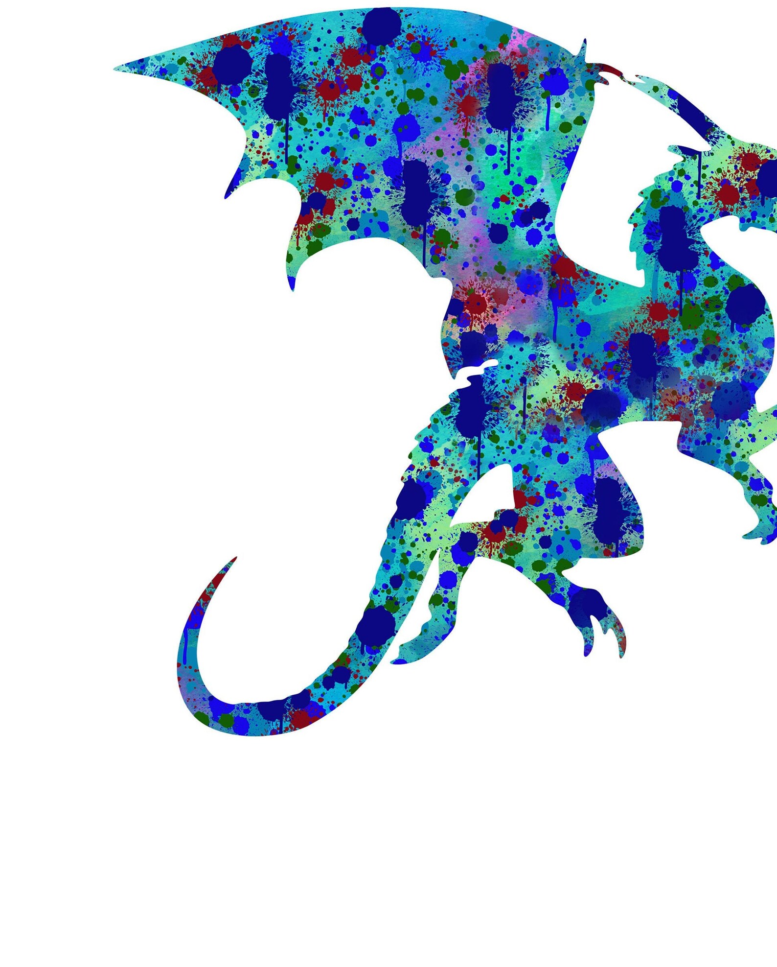 Drachen Set von 6 Aquarell Druck Drachen Poster Drachen | Etsy