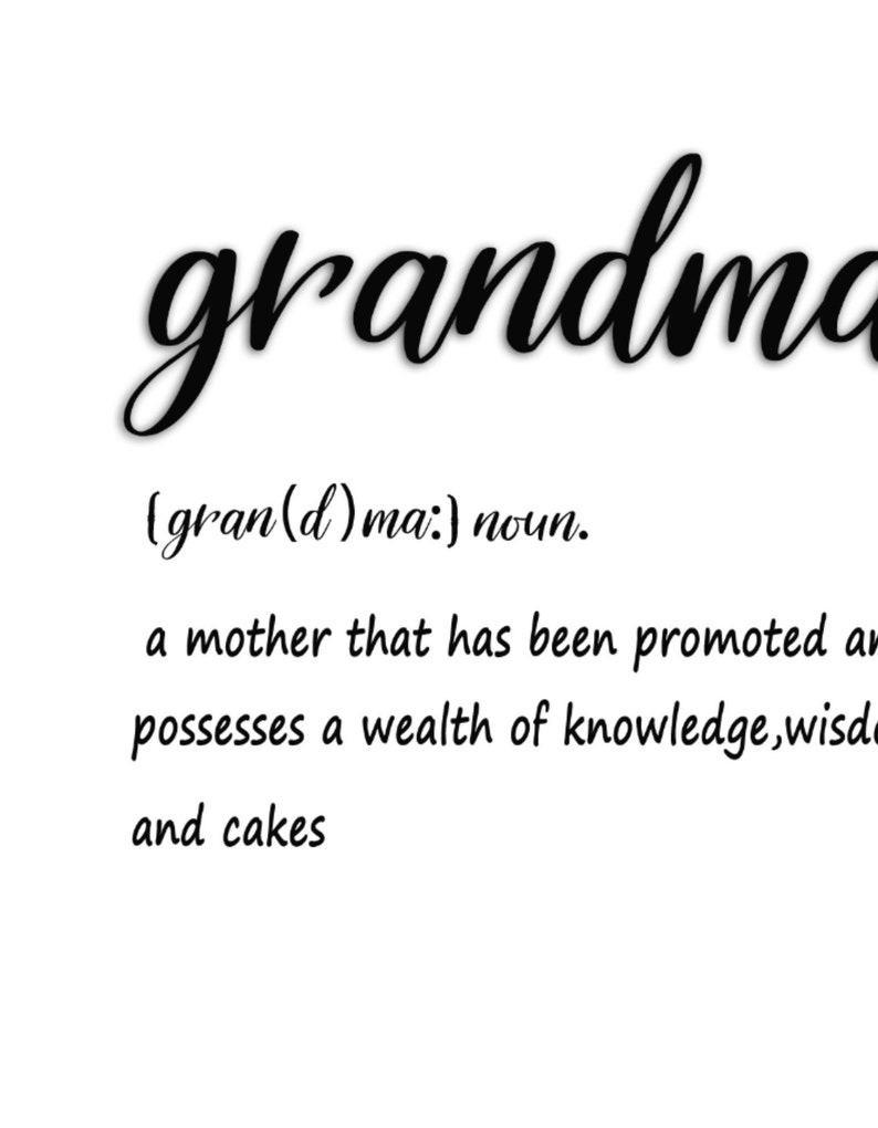 Grandma definition word art meanings word posters word art Etsy