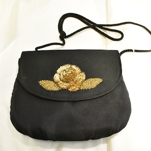 APRI - Black Satin Evening Bag