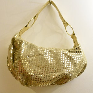 A Boho Bling Gold Fabric Pouch-Evening Bag