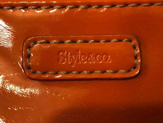 Style & Co  -  A vibrant orange shiny vinyl zippe… - image 4