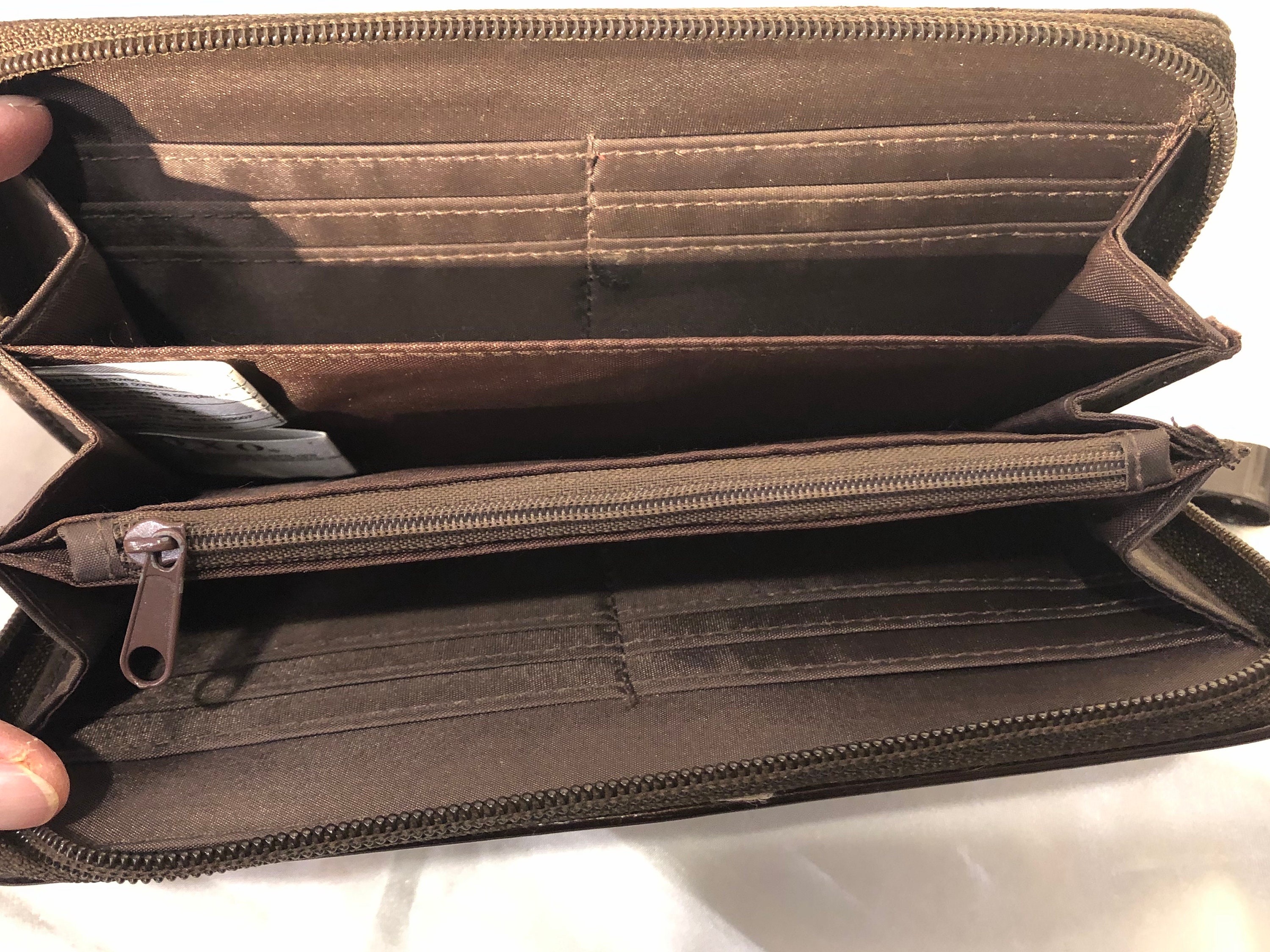 ★you a use★ Roto wallet Choco brown Thread Wallets Bifold Wallet - Chocolate Brown Leather