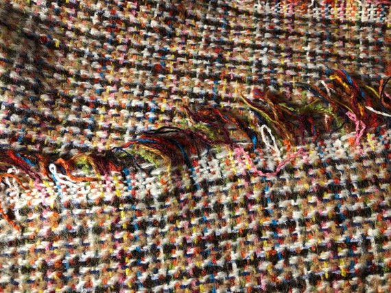 A Loosely Woven Colorful, Scarf featuring a medle… - image 6