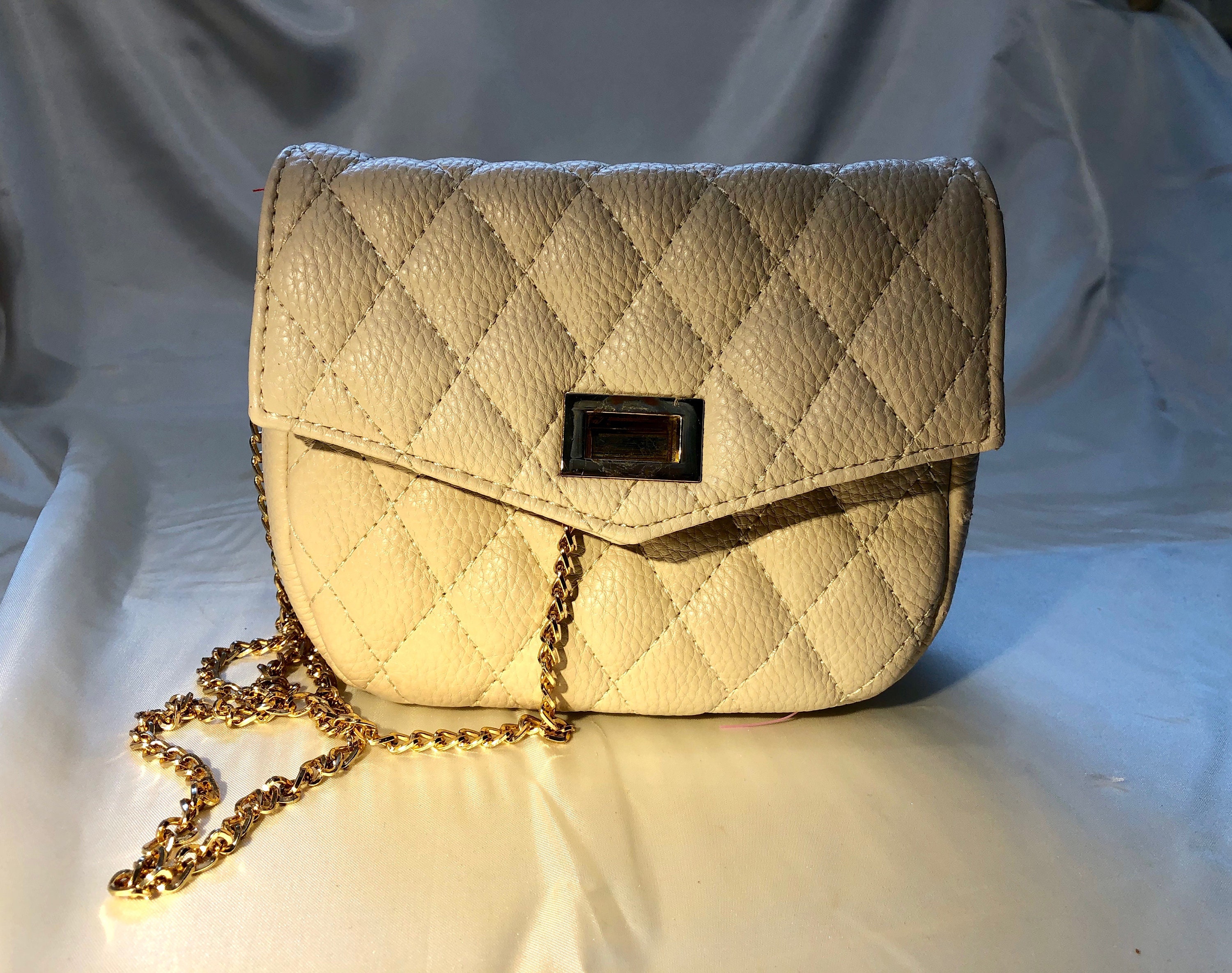 Gold quilted bag online