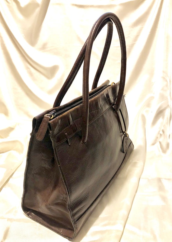 Rolfs - A handsome chocolate brown leather handba… - image 3