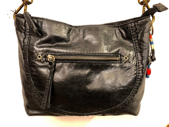 the sak black leather shoulder bag