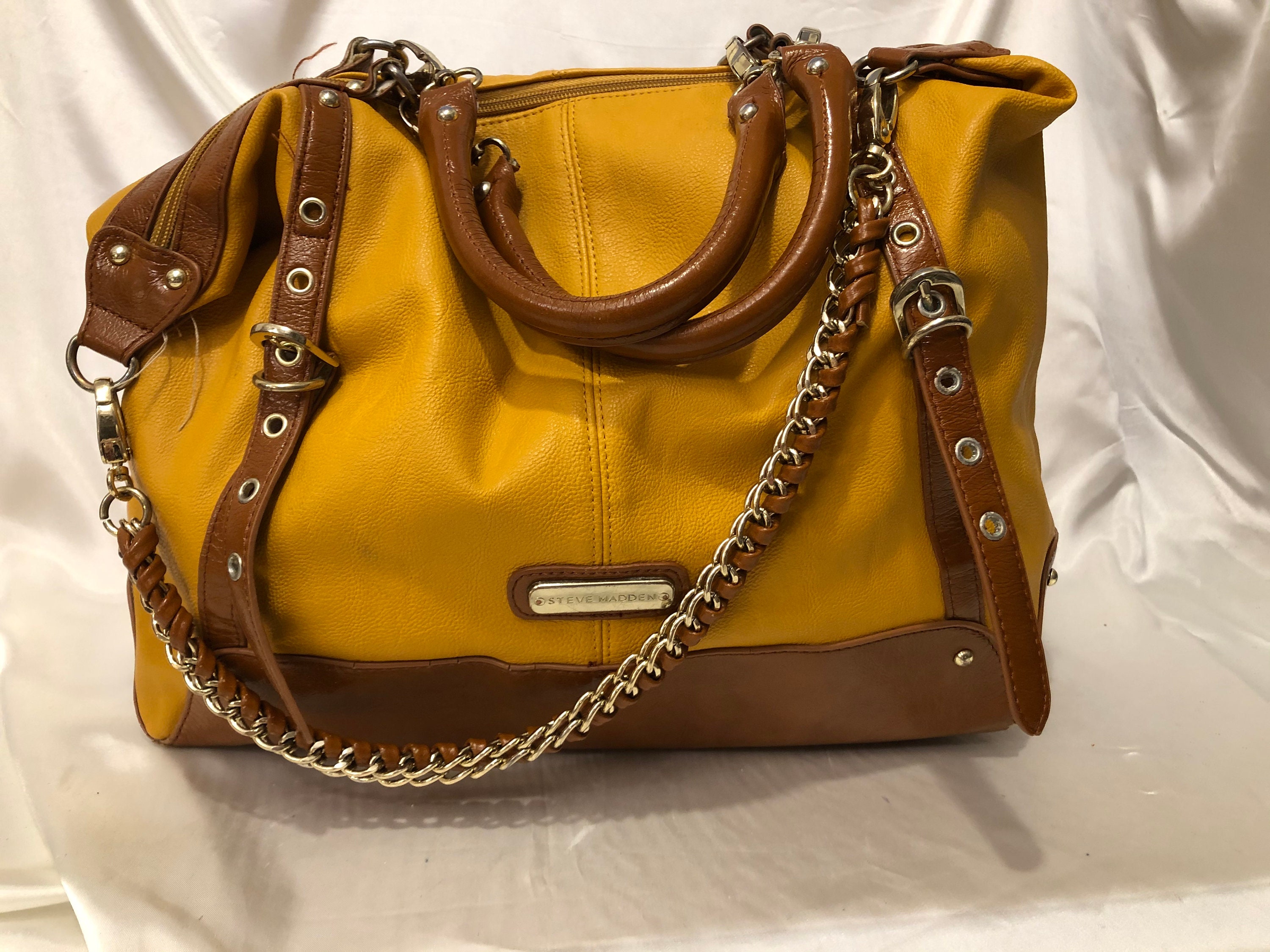 STEVE MADDEN Bag Crossbody Monogram Mustard Yellow