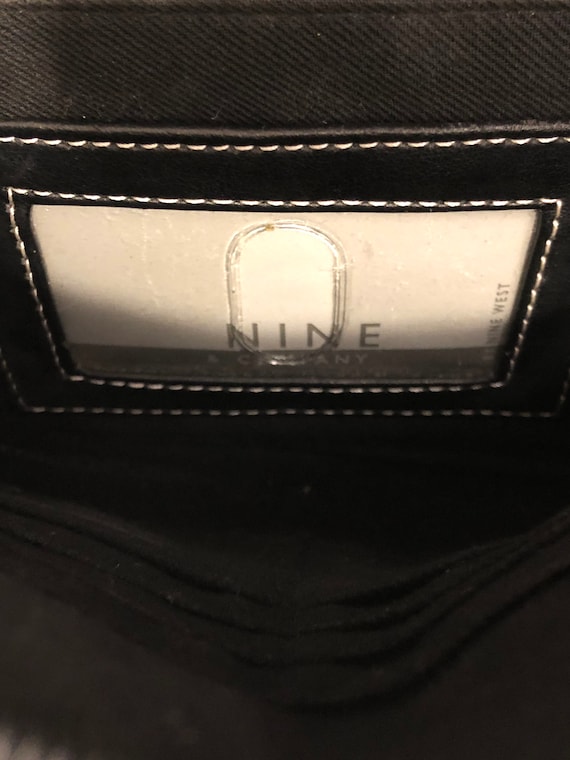 Nine & CO - A Black Leatherette Shoulder Bag With an Nine & CO - A Black Leatherette Shoulder Bag With an