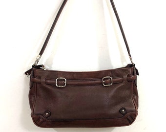 Etienne  Aigner - A supple slightly pebbled leather shoulder / handbag with warm brown tones.