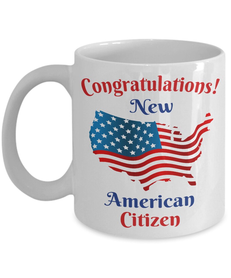 New Citizen Gift Mug Citizenship Gift With American Flag For Etsy