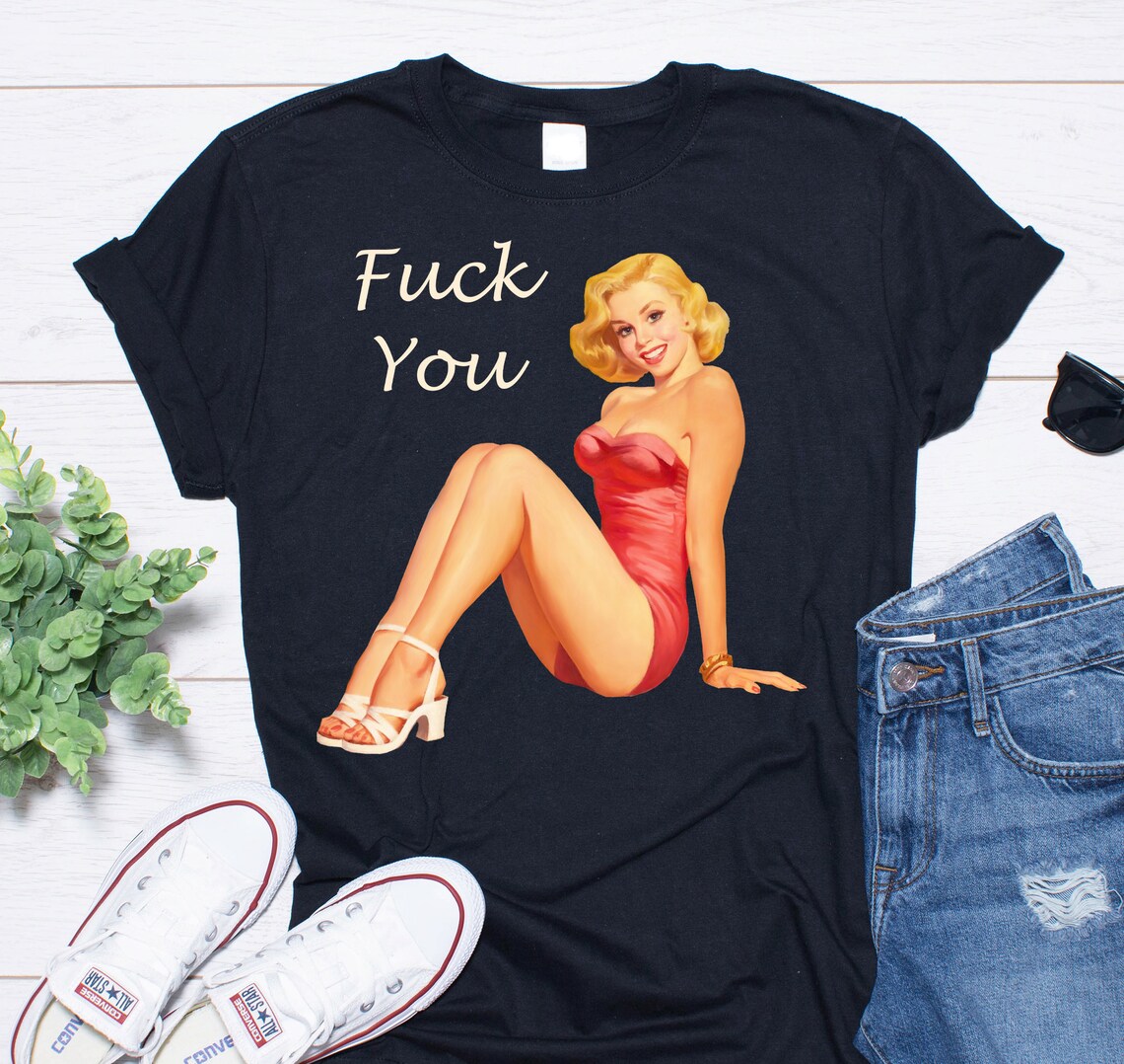 Inappropriate Shirt for Women Vintage Pinup Bathing Belle Etsy UK