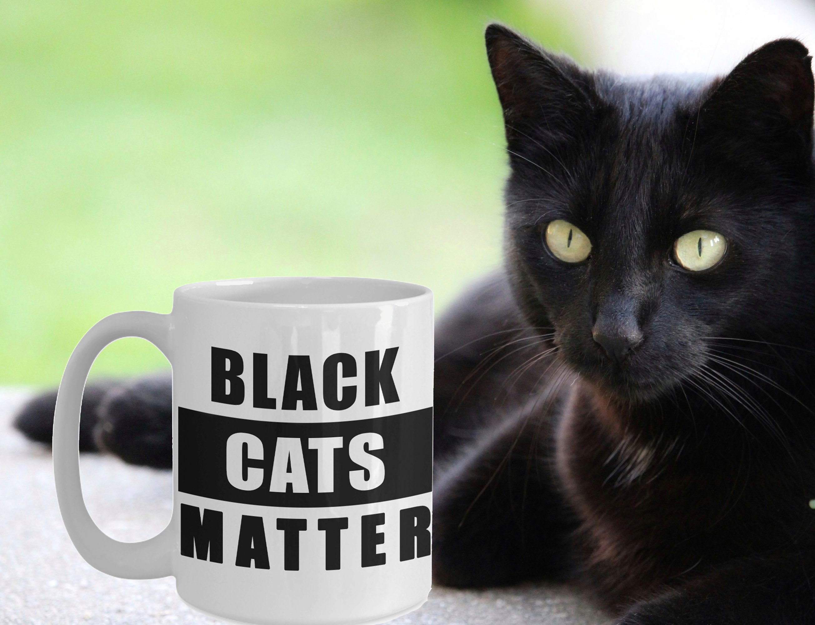 Black Cat Mug Black Cats Matter Black Cat Lover Coffee Cup Etsy