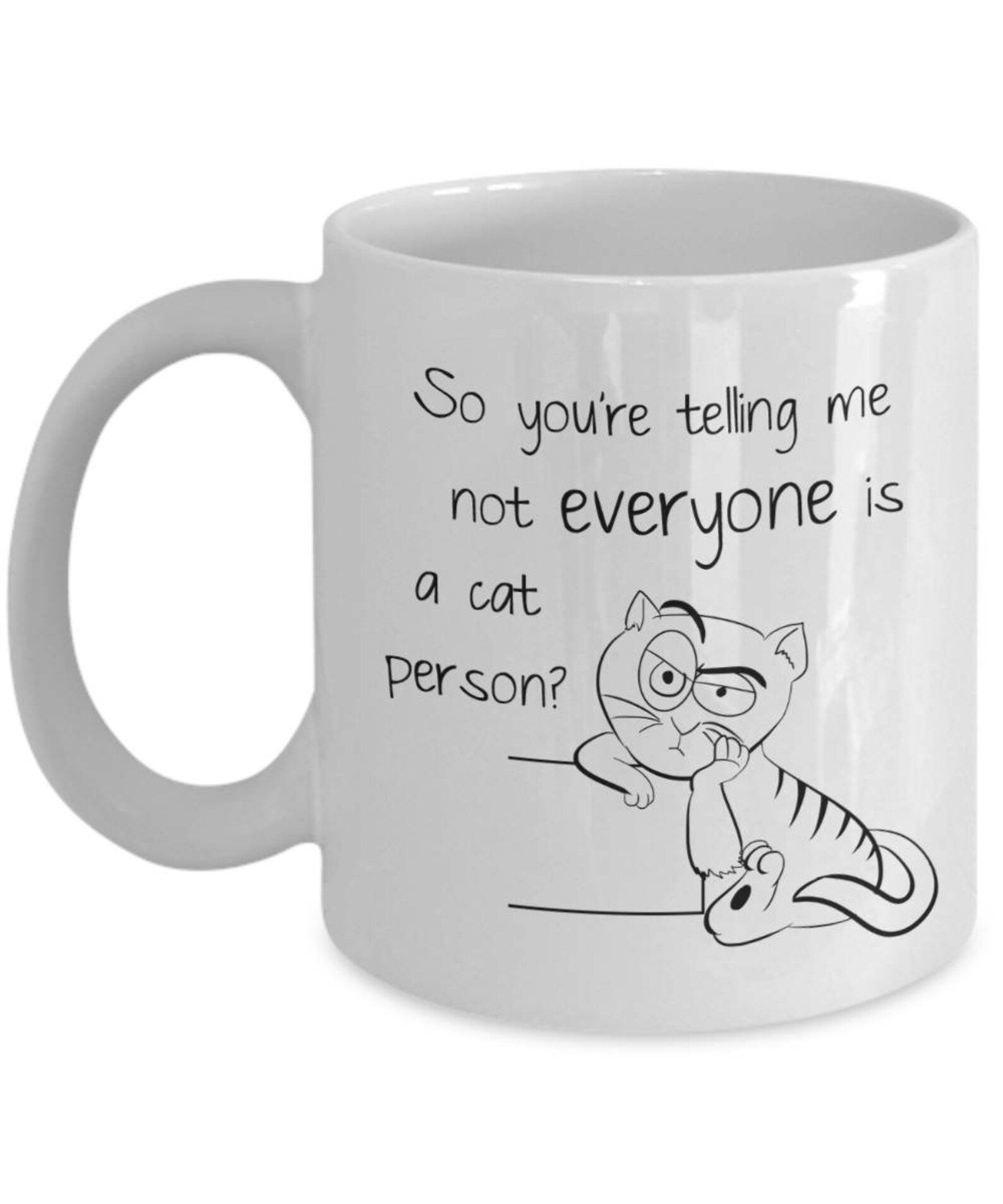 Cat Person Mug Funny Gift for Cat Lover Mom Coffee Cup 11 oz Etsy