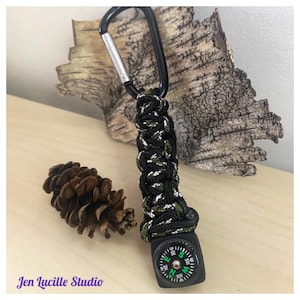 Kompass Schlüsselanhänger aus Paracord