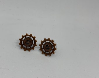 Wheel Gear Earring Studs