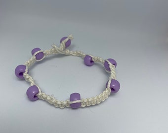 Pony Bead Macramé Bracelet