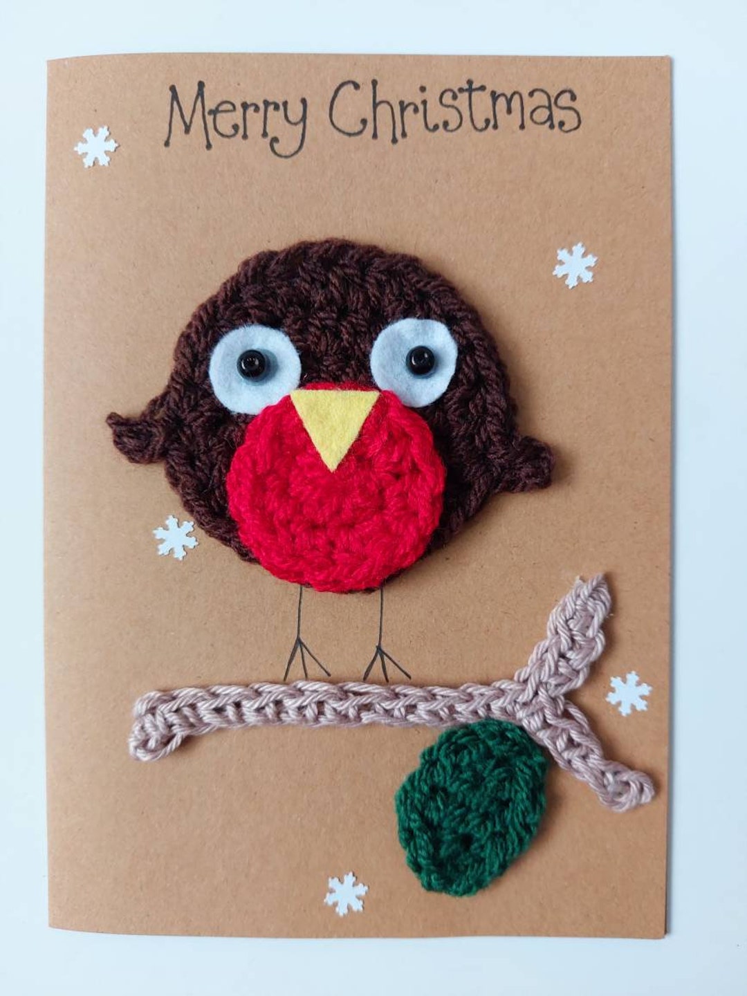 Handmade Christmas Card - Robins Handmade Christmas Card - Robins