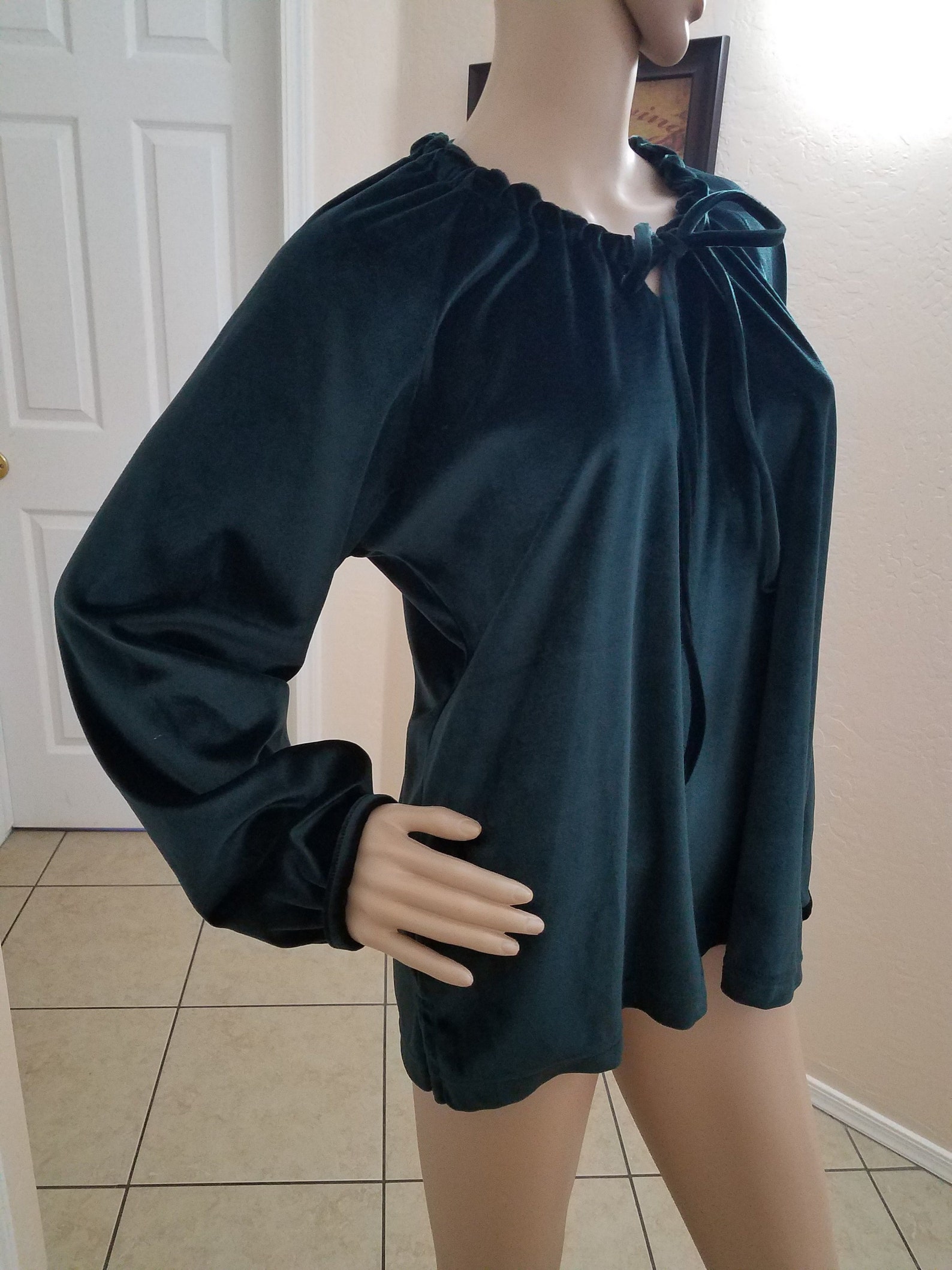 velvet peasant top