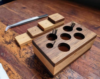 Insect Pinning Tools Handcrafted from Black Walnut and Beech